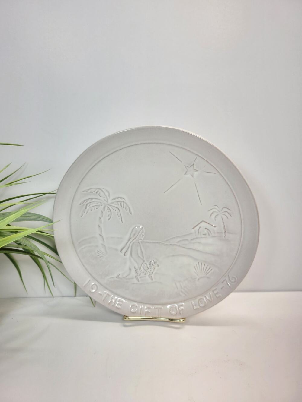 1986 Frankoma Art Pottery Christmas Plate Drummer Boy Holiday Collectible Decor